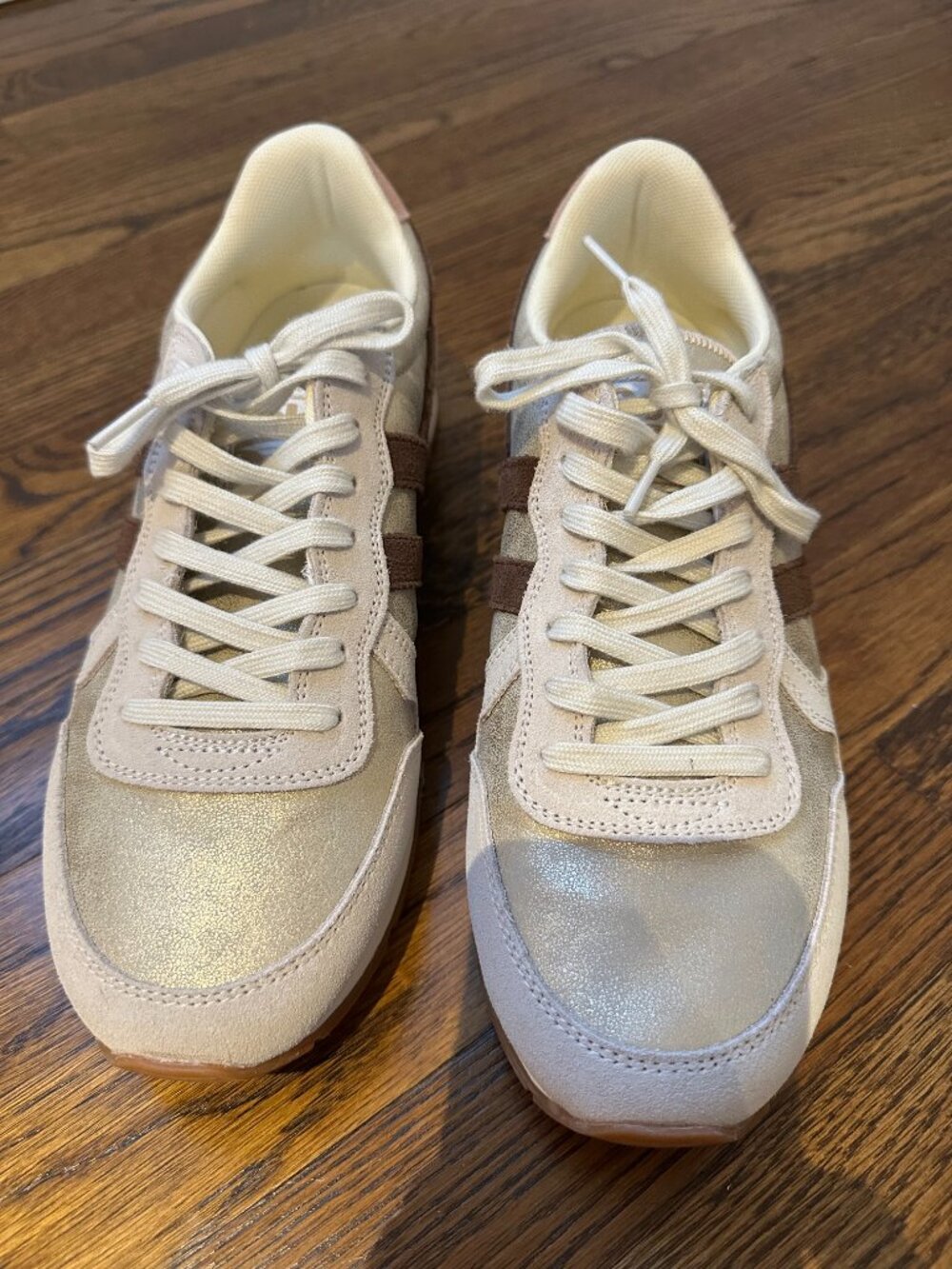 Gola Classics Women's Daytona Blaze Sneakers in Gold/Dark Brown/Cameo - Picture 10 of 11